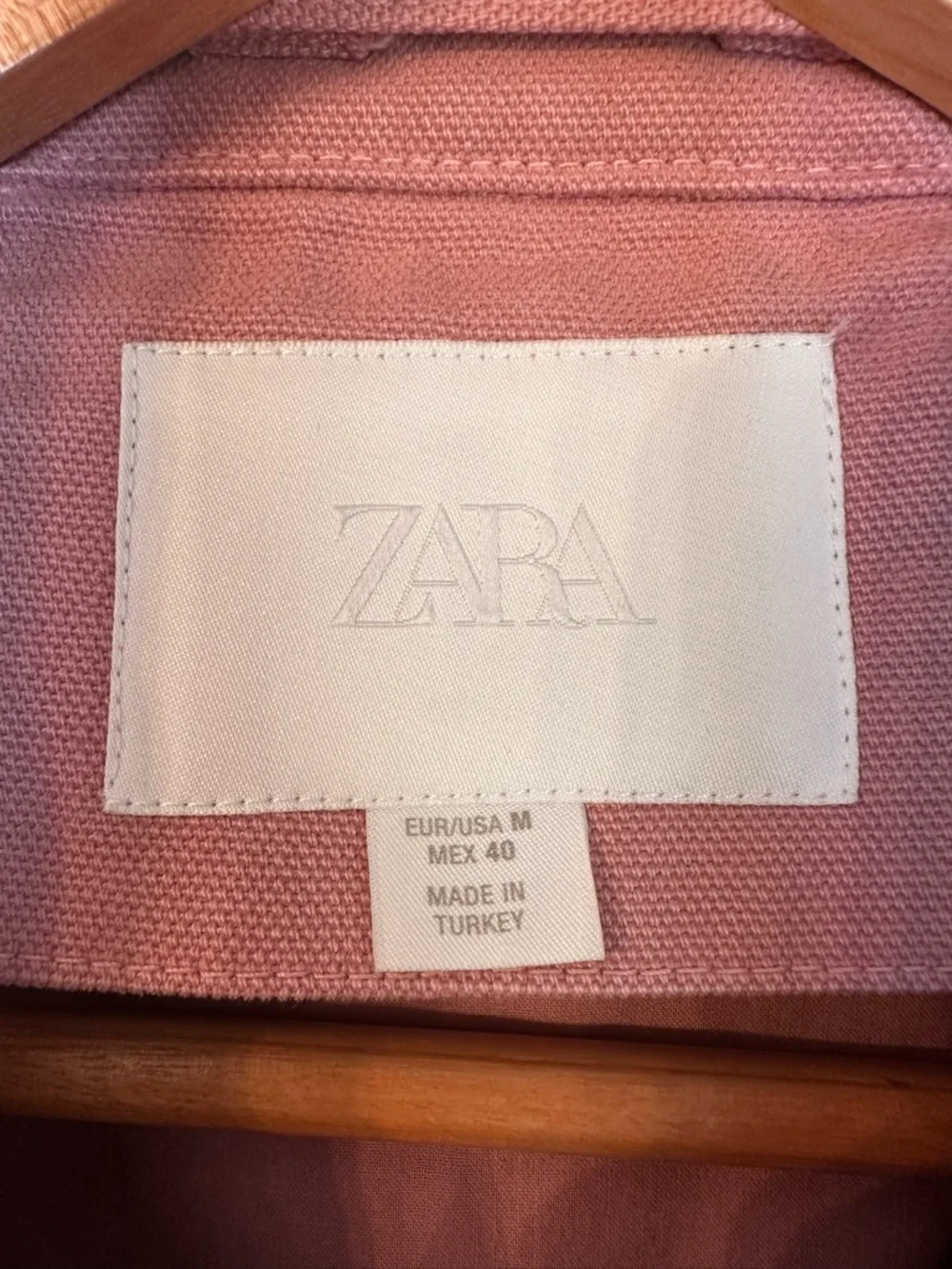 Zara relaxed fit washed jacket pink mens (Medium) - Picture 7 of 8